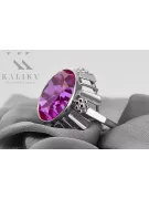 Vintage Jewlery Ring Amethyst Sterling silver 925 vrc043s